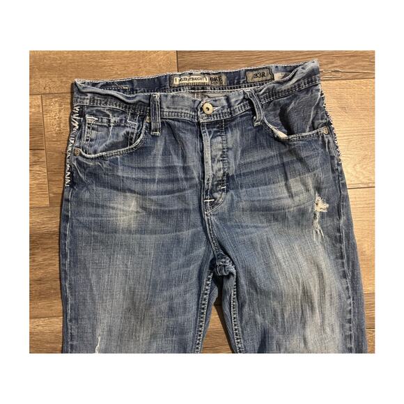 BKE Tyler Straight Jeans Distressed Ripped Size‎ 33R - Picture 2 of 9